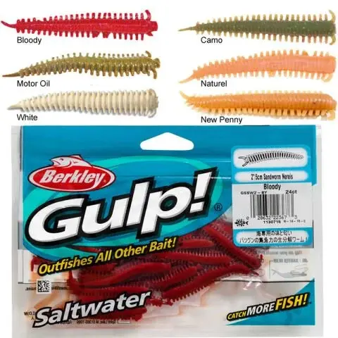 BERKLEY GULP Sandworm 5 cm LRF silikonu